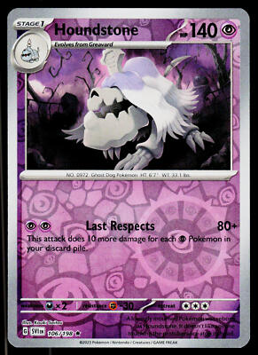 Houndstone SV01: Scarlet & Violet Base Set #106/198 Rare,Rev Holo