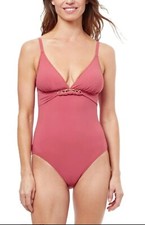 NWT Profile By Gottex Pink One Piece Swimsuit Size 8