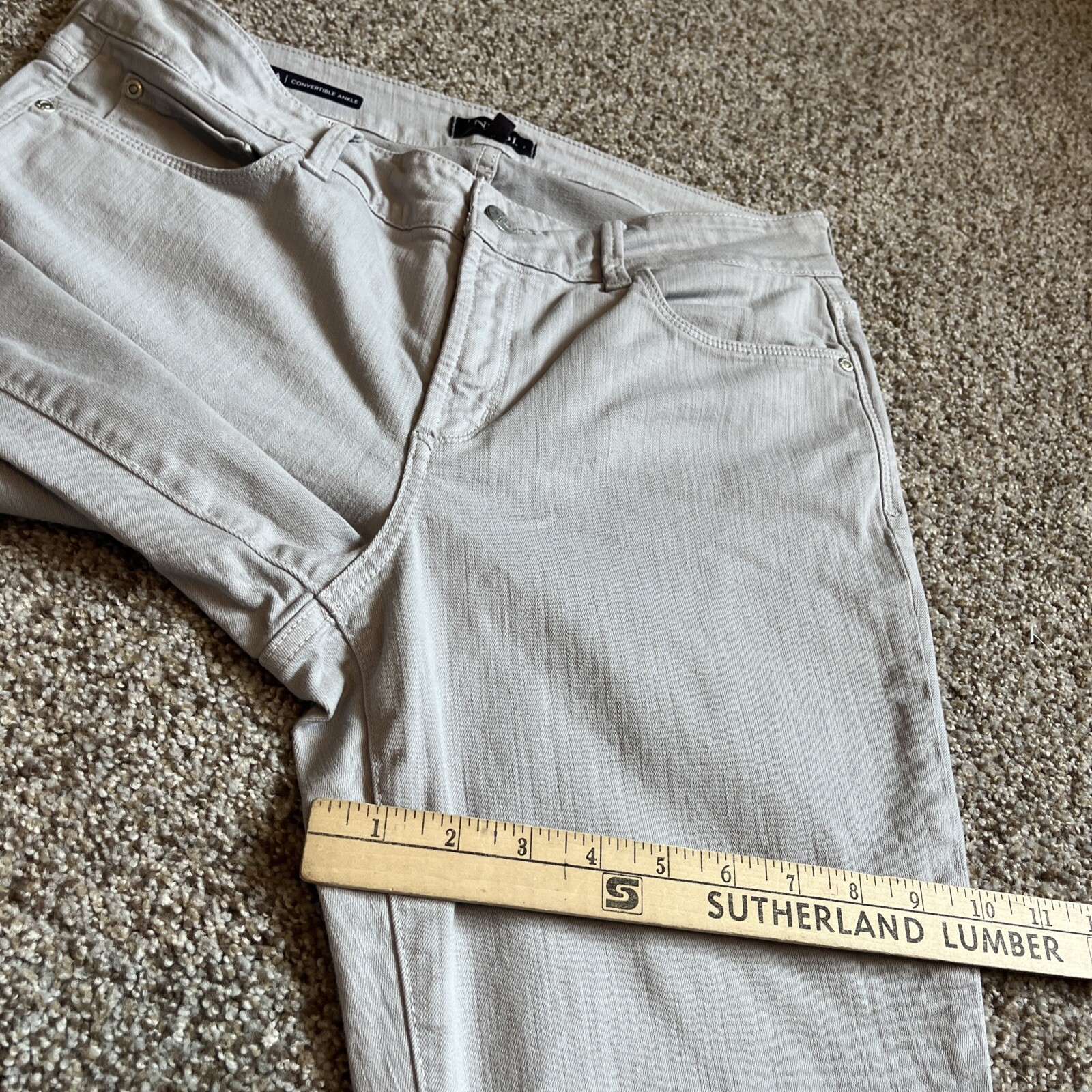 NYDJ Alina Convertible Ankle Jeans Womens Size 10 Gray Mid Rise Stretch 30 X 28 - View 12