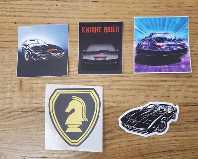 KNIGHT RIDER STICKERS VARIETY PACK OF FIVE (5) FIVE YEAR WARRANTY