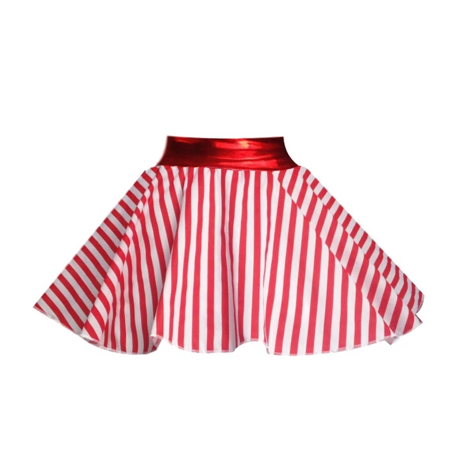 Girls CHRISTMAS Skirts Costumes ELF Mrs Claus CANDY CANE Dance SHOW Fancy Dress - Image 2 of 4