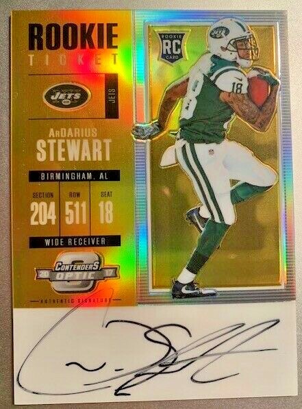 ArDarius Stewart Panini Contenders Optic #136 Autograph-Gold