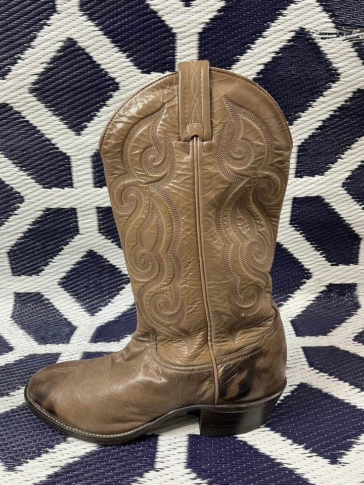 Botas de Vaquero Tony Lama De Colección Para Hombres Cuero Marrón Talla 8.5 Estilo U84314 Foto 4 de 4