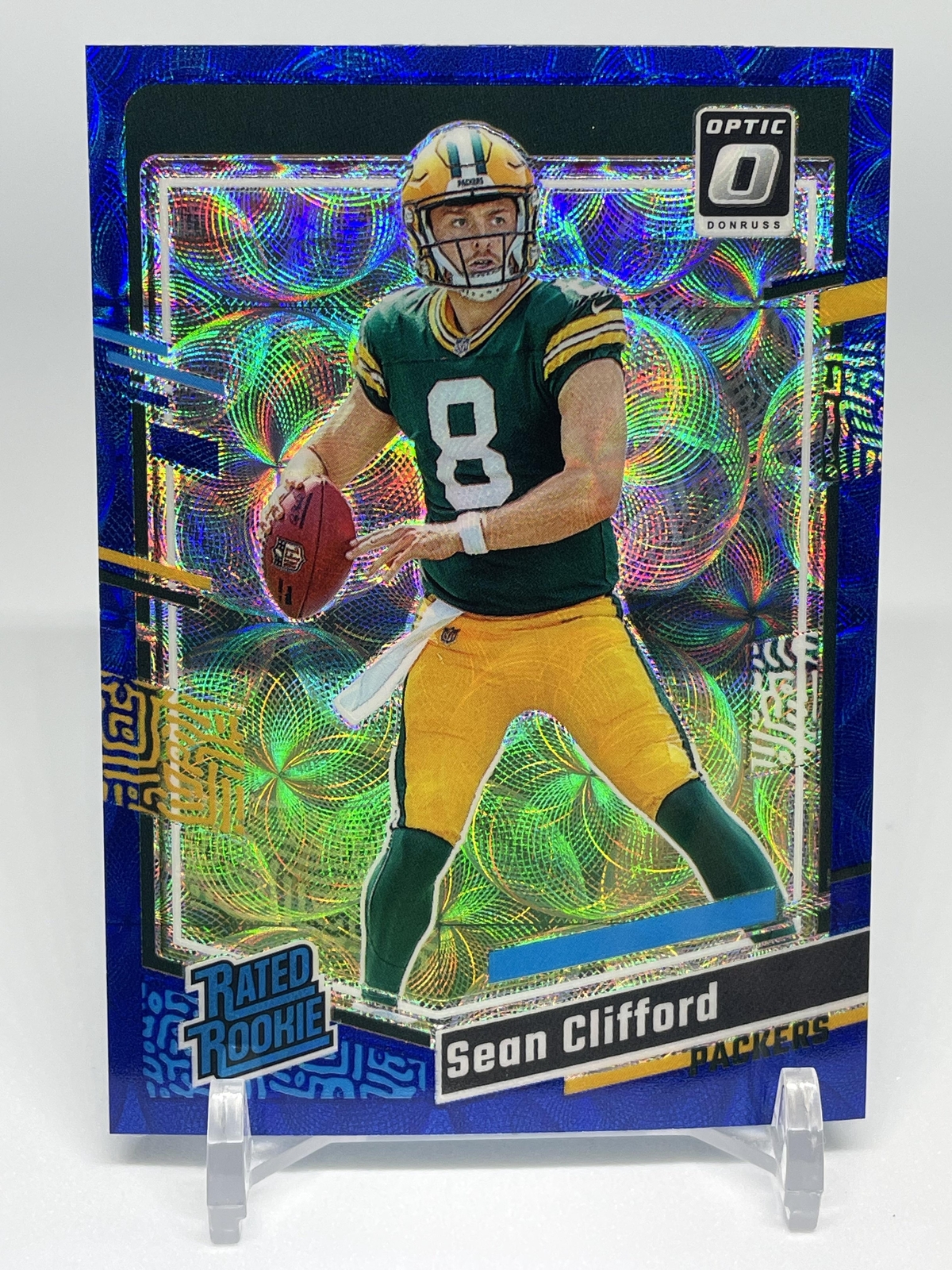 2023 Donruss Optic #242 Sean Clifford Blue Scope