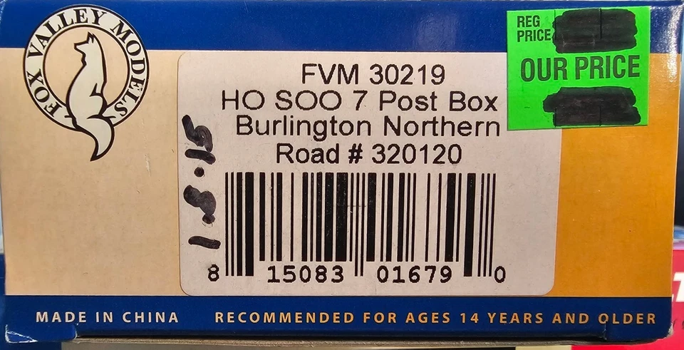 FVM30219 Fox Valley Models Burlington Northern Box Car - Image 3 of 3