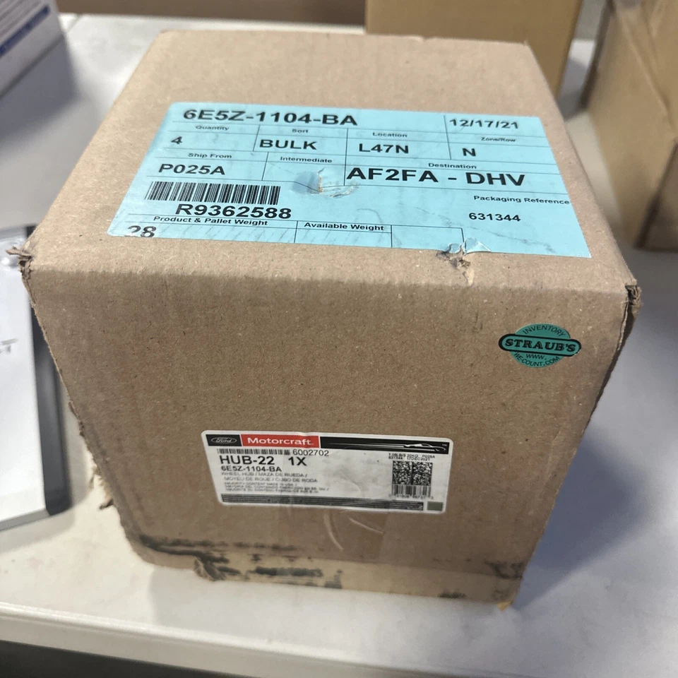 Buje de rueda trasero del conductor o del pasajero HUB-22 Motorcraft derecho izquierdo/derecho Foto 2 de 3