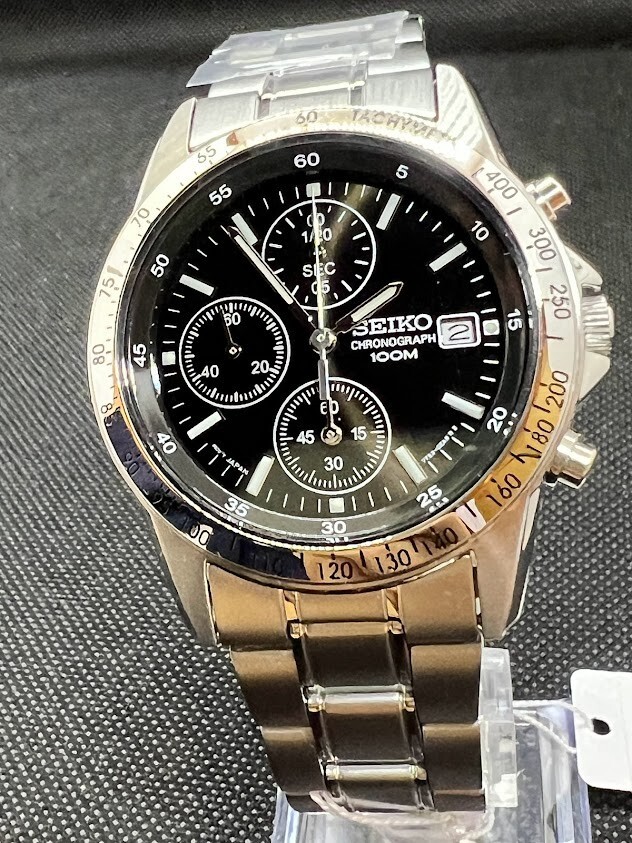 SEIKO SND367PC Men's Watch Quartz Chronograph Dial Black SEIKO SND367PC Men's Watch Quartz Chronograph Dial Black