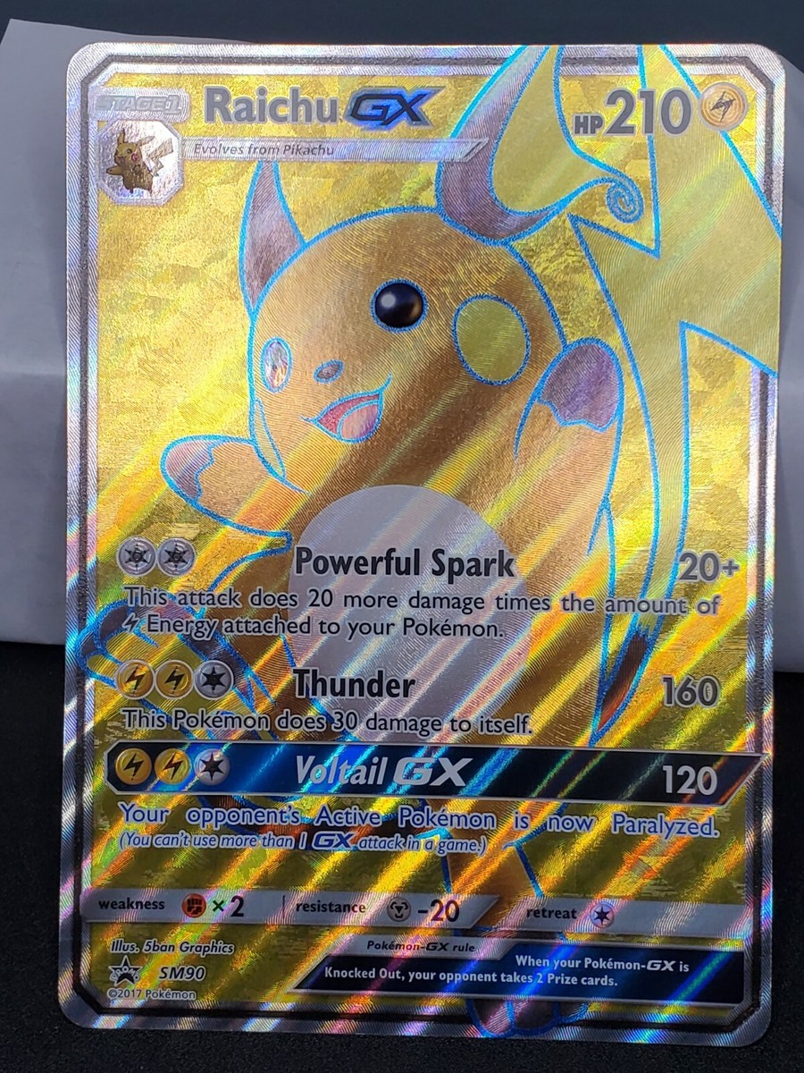 Pokemon Card Raichu GX SM90 JUMBO OVERSIZED Holo Promo NM | eBay
