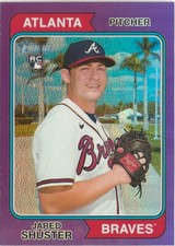 2023 Topps Heritage Jared Shuster Purple Chrome Refractor SP RC White Sox