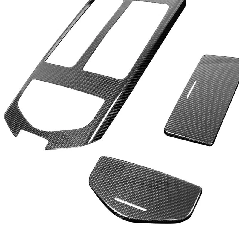 Cubierta de panel de consola central de fibra de carbono seca para Maserati Ghibli 2013-16 Foto 3 de 4