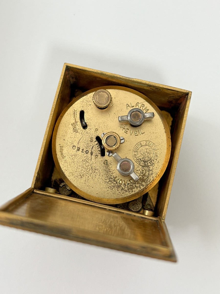 1839年19CアンティークヘレンドSH上海シノワズリ☆ケース付★金彩☆希少 Zenith Enamel Alarm Clock PICK-A-PART Case Crystal Dial Hands