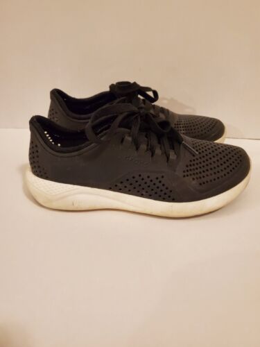 Crocs LiteRide Pacer Womens Black Sneaker Shoe Lace Up Women's Size 6 205234