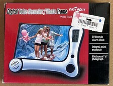 Talking Photo Frame With DIGITAL VOICE Recorder And Built in CLOCK - NEW w Tags