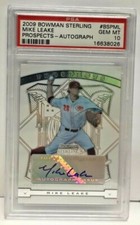 Mike Leake 2009 Bowman Sterling Prospect Autograph Auto - PSA 10 Gem Mint