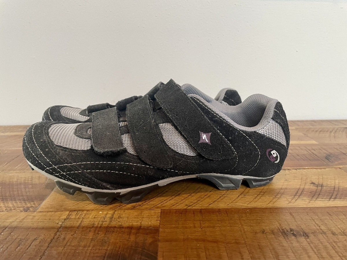 Specialized Women's Riata MTB Cycling Shoes Black/silver Suede US