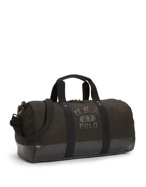 black canvas gym bag