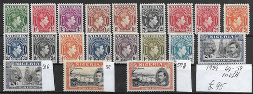 NIGERIA @ 1939 DEFINITIVE SET + TYPE MLH - NICE PRICED@Gb1840