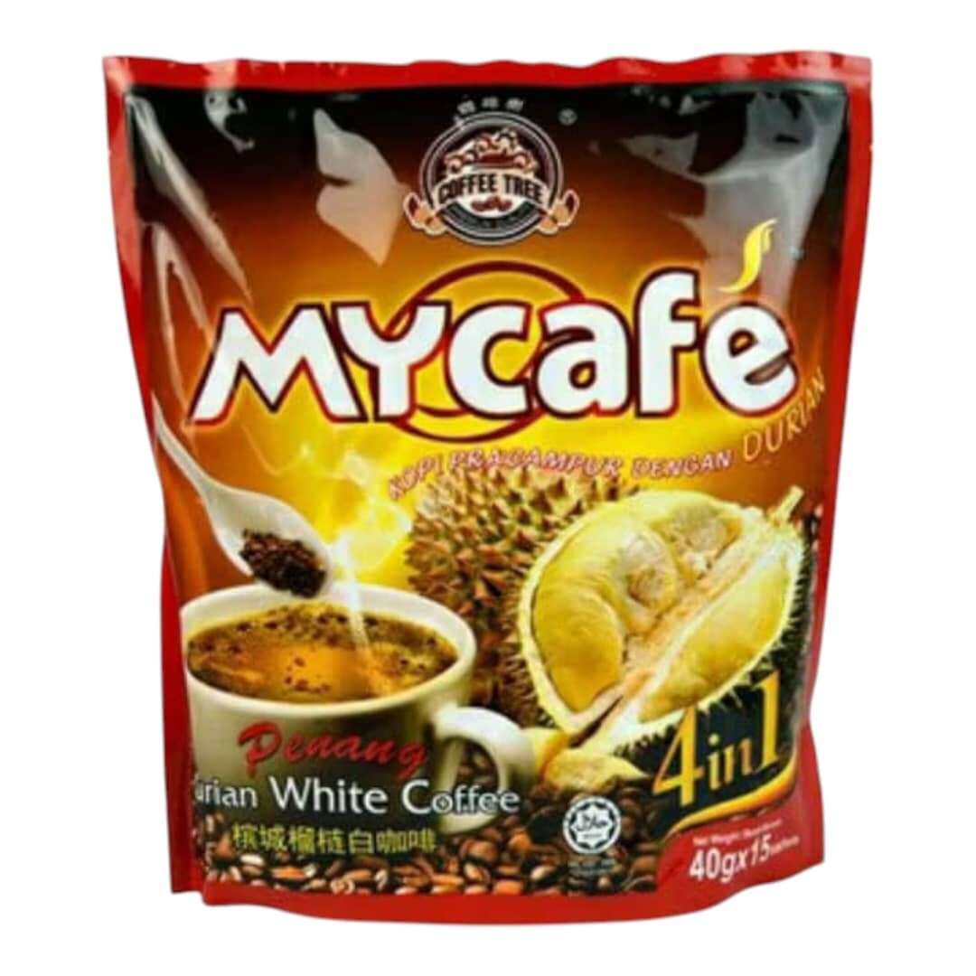 3x MyCafe Premium Penang Durian White Coffee - 15 Packets x 40g