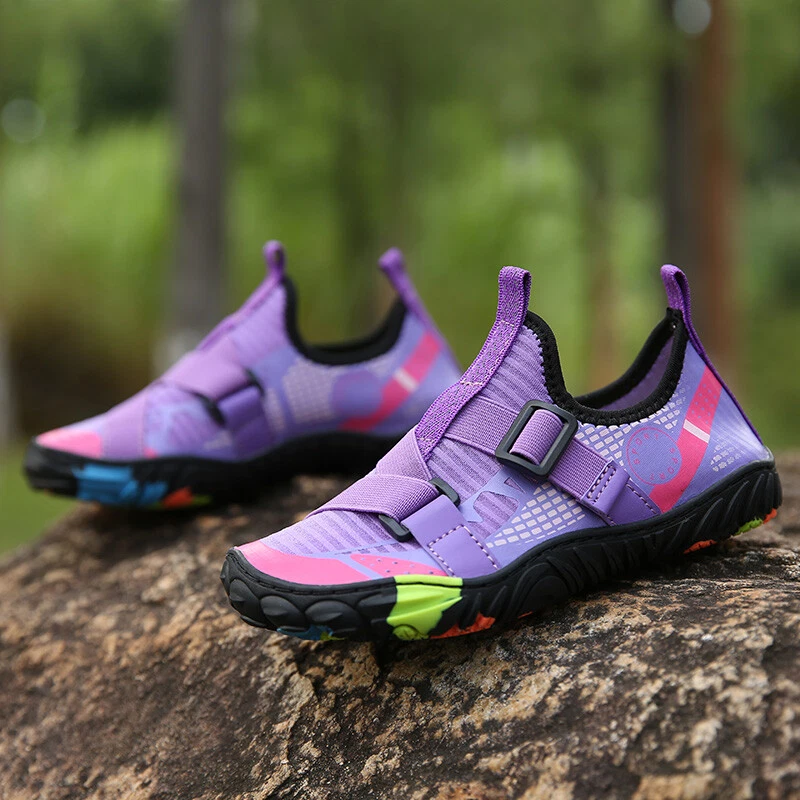 Kids Quick Dry Water Shoes Boys Girls Lightweight Non-slip Beach Barefoot Swim - Image 2 of 4