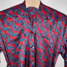Vintage Victoria's Secret Women s Gold Label Red Paisley Floral Robe One Size