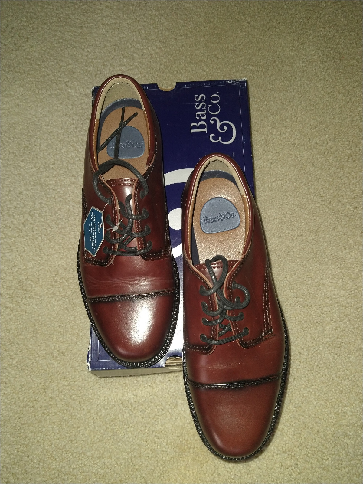 SAOLA Scarpa elegante uomo Bass Webster Oxford marrone Nuova 11 5M