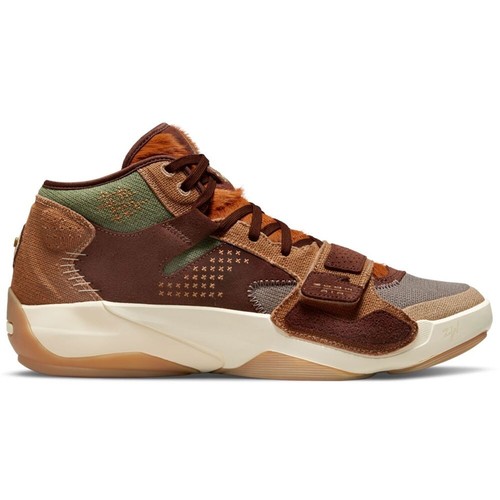 Mens Nike Jordan Zion 2 Voodoo Trainers DV3462 212 Brown/Green Size UK 8.5 EU 43 - Picture 3 of 14