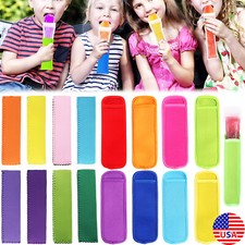 24 Pack Neoprene Ice Pop Sleeve Pop Covers Popsicle Holders Freezer Reusable US