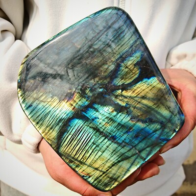 6.49LB Natural Labrador moonstone quartz free form mineral specimen 2.95kg