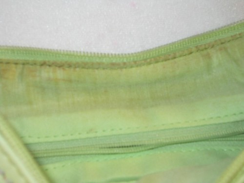 Women 12 X 6 Handbag Light Green Silver Buckles Satchel Style Front Pockets - Picture 5 of 5
