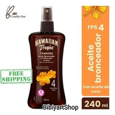 HAWAIIAN TROPIC TANNING OIL COCONUT SPRAY SPF4 SUNSCREEN 240ml Aceite Bronceador 1.97 per gallon