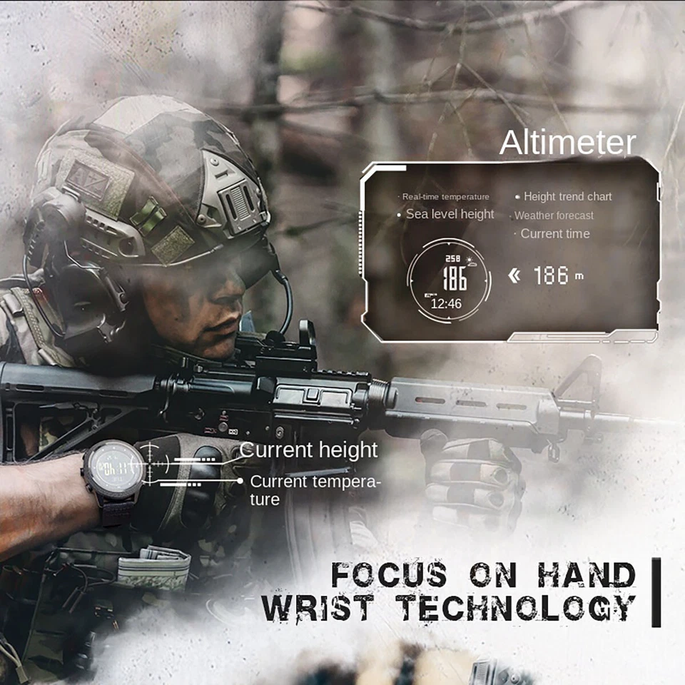 Reloj Brújula Barómetro Deportivo Digital Militar Inteligente North Edge Apache 46 Para Hombre Foto 4 de 4