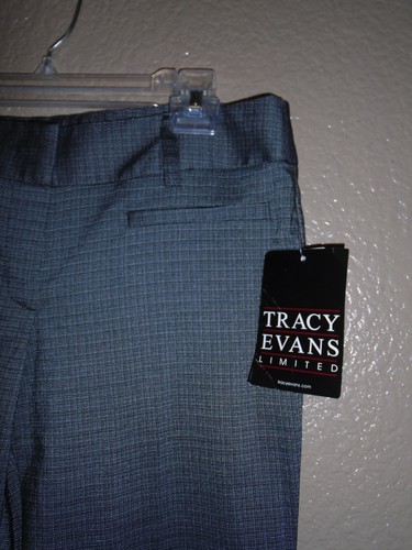 Tracy Evans Limited Juniors 7 Gray, Black Plaid Dress Career Pants Boot Cut NEW - Picture 6 of 10