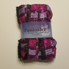 Skeins Plymouth Yarn PASSION ICE Metallic Yarn Color 103 Scarf Ruffle