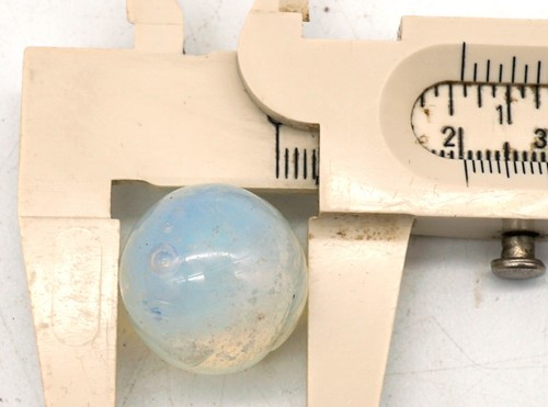 Vintage Gruppe von 6 gegrabenen Shooter Moonie Murmeln. Diese messen plus oder minus 3/4" - Bild 7 von 7
