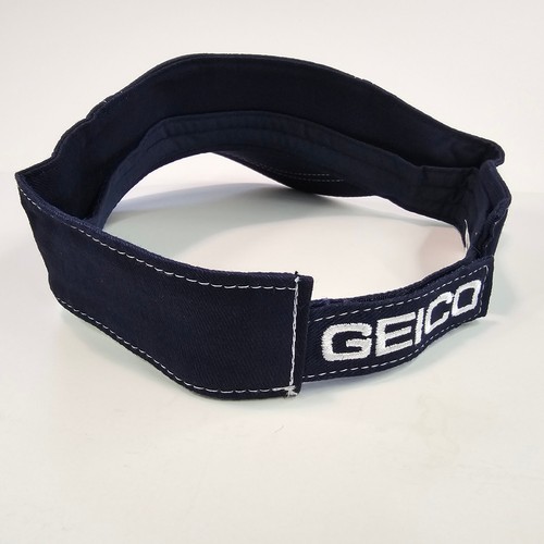 5 GEICO Caveman Visors Neanderthal Cotton Navy Blue White Adjustable Outdoor Hat - 第 11/13 張圖片