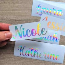Holographic Name Personalized Decal Sticker Custom Vinyl Lettering Text Decal Holographic Name Personalized Decal Sticker Custom Vinyl Lettering Text Decal