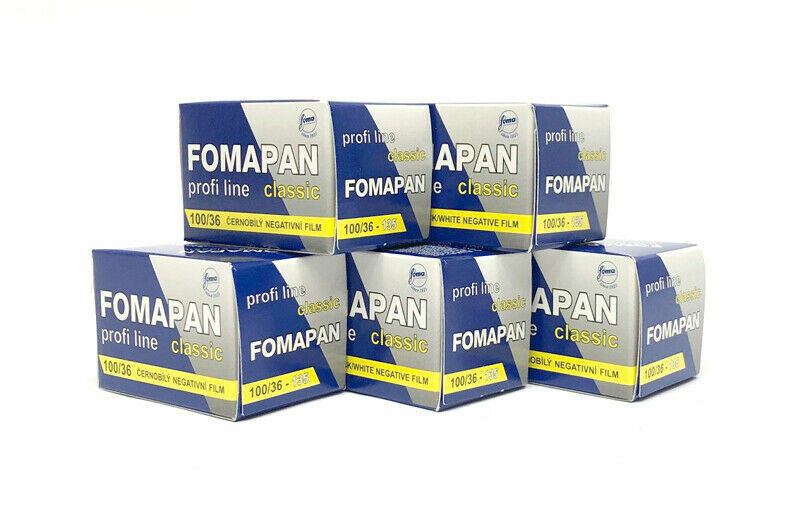 5x Fomapan 100 B&W Film 35mm 36exp UK