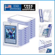 35pt Magnetic Card Holders - Clear Acrylic, Pack of 20 for Collectors
