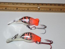 Lot of 2 Luhr Jensen Hot Shot 30 35 Chrome Flo Orange