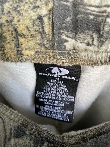 Vintage Mossy Oak Baggy Camo Sweatpants Size Large Camouflage Sweats Y2K Pants - Picture 5 of 8
