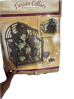 Tuscan Cellars Collection 2003 Metal Countertop Arch Wine Rack, 6 Bottle, Grape 