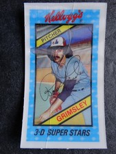 1980 Kellogg's 3-D #1 Ross Grimsley Montreal Expos Baseball Card