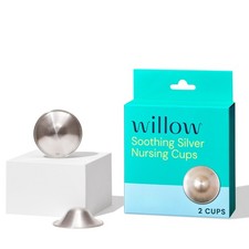 Willow - Silver Nursing Cups, 2 Pack, Breastfeeding Nipple Covers for Protect...