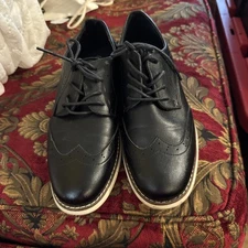 Oliver Mason Boys Size 6 Brent Dress Casual Shoes black 