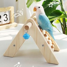 Wooden Parrot Play Stand Playground Bird Standing Rack Handmade
