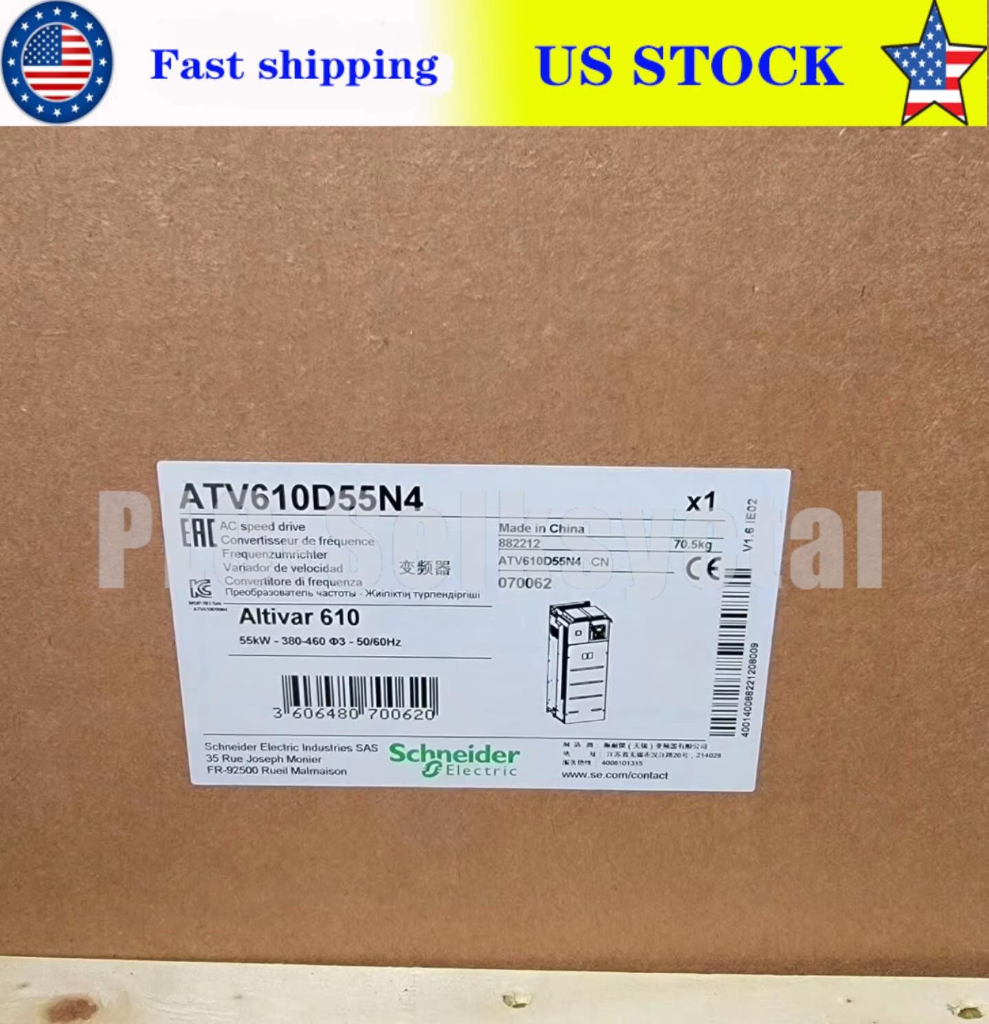 ATV610D55N4 Schneider PLC Module Expedited Shipping ATV610D55N4 GQP0