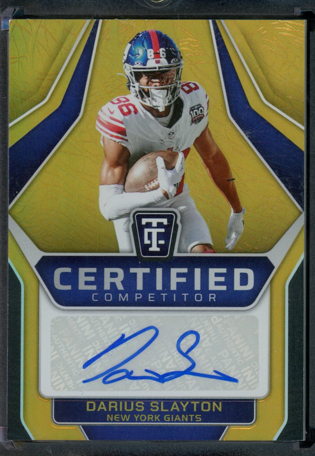 2024 Panini Totally Certified Gold Auto /10 #CCA-DSN Darius Slayton