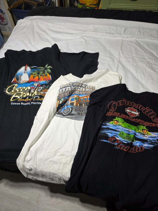 Harley Davidson Motorcycles Graphic Biker T-Shirts Lot of 3 - Size 4XL