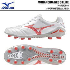 Mizuno MONARCIDA NEO III ELITE P1GA242060 White Pearl Red Soccer Cleats Japan