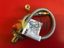 LPG GAS STAINLESS S BRAIDED HOSE 1/4" CARAVANS MOTORHOMES BOAT 450MM PIGTAIL